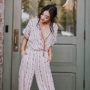 Monterrey Wide Leg Jumpsuit in Rust